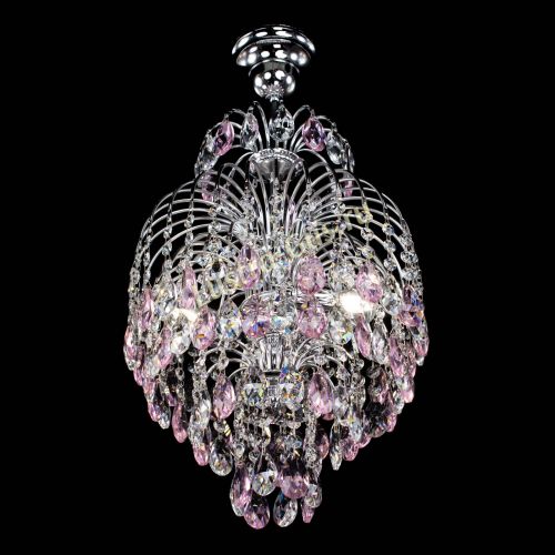 Люстра Лора №3 журавлик розовая в Самаре Гусь Хрустальный