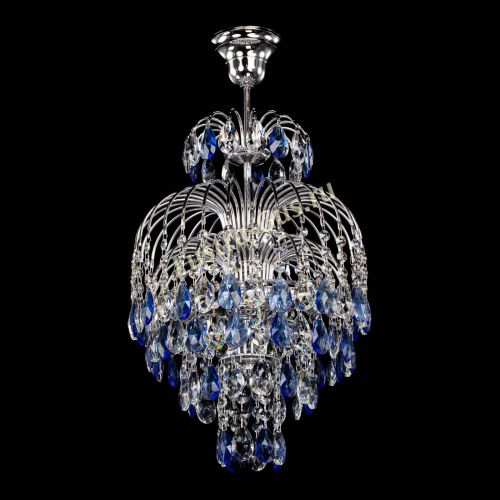 Люстра Лора №3 журавлик синяя в Самаре Гусь Хрустальный