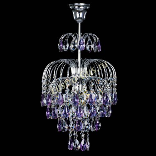 Люстра Лора №3 журавлик сиреневая в Самаре Гусь Хрустальный