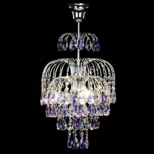 Люстра Лора №3 журавлик сиреневая в Самаре Гусь Хрустальный