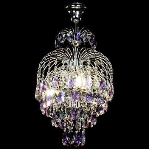 Люстра Лора №3 журавлик сиреневая в Самаре Гусь Хрустальный