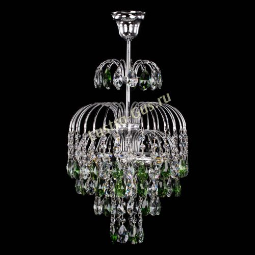 Люстра Лора №3 журавлик зеленая в Самаре Гусь Хрустальный