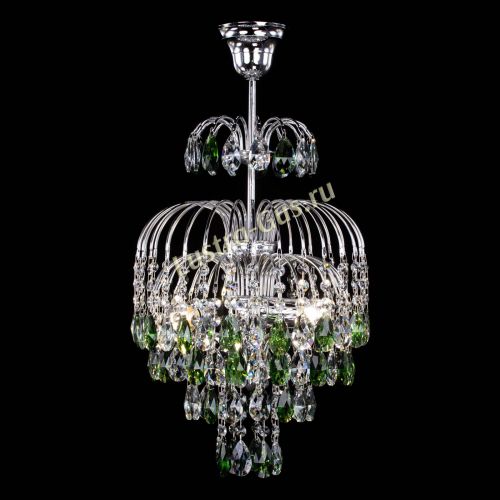 Люстра Лора №3 журавлик зеленая в Самаре Гусь Хрустальный