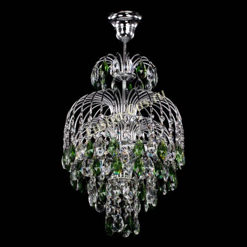 Люстра Лора №3 журавлик зеленая в Самаре Гусь Хрустальный