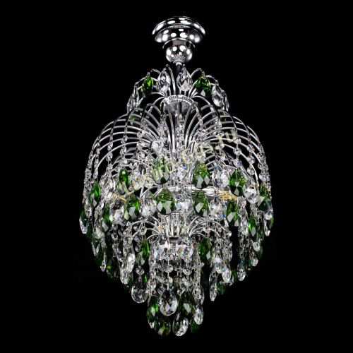 Люстра Лора №3 журавлик зеленая в Самаре Гусь Хрустальный