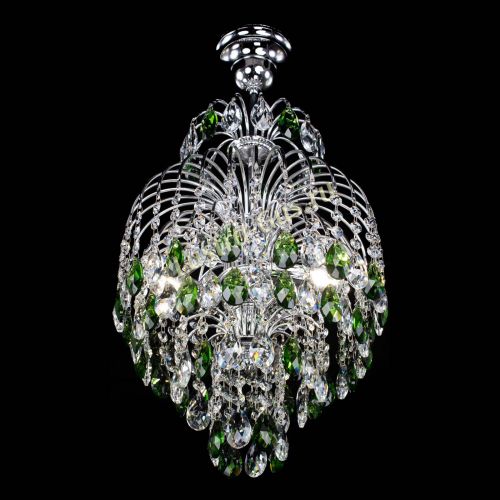 Люстра Лора №3 журавлик зеленая в Самаре Гусь Хрустальный