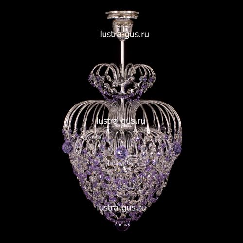 Люстра Лора оптикон сиреневая в Самаре Гусь Хрустальный