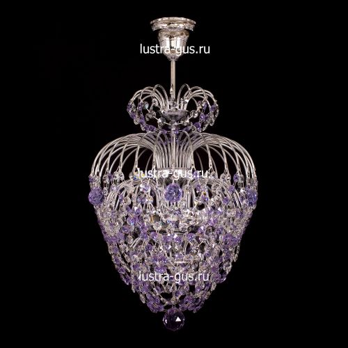 Люстра Лора оптикон сиреневая в Самаре Гусь Хрустальный