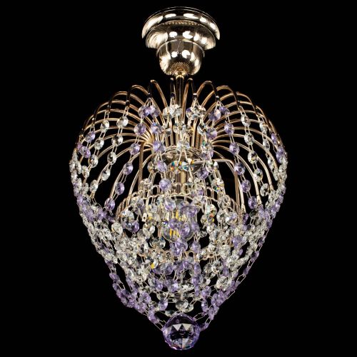 Люстра Малинка обтикон фиолетовая в Самаре Гусь Хрустальный