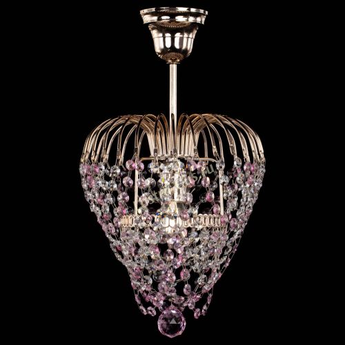 Люстра Малинка обтикон розовая в Самаре Гусь Хрустальный