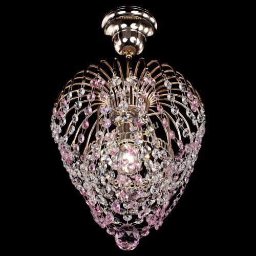 Люстра Малинка обтикон розовая в Самаре Гусь Хрустальный