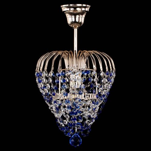 Люстра Малинка обтикон синяя в Самаре Гусь Хрустальный