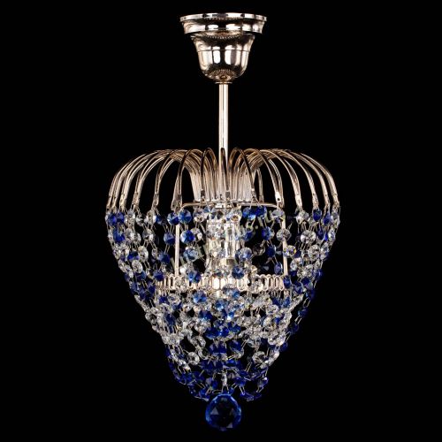Люстра Малинка обтикон синяя в Самаре Гусь Хрустальный