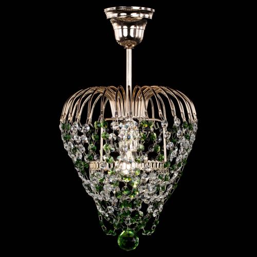 Люстра Малинка обтикон зеленая в Самаре Гусь Хрустальный