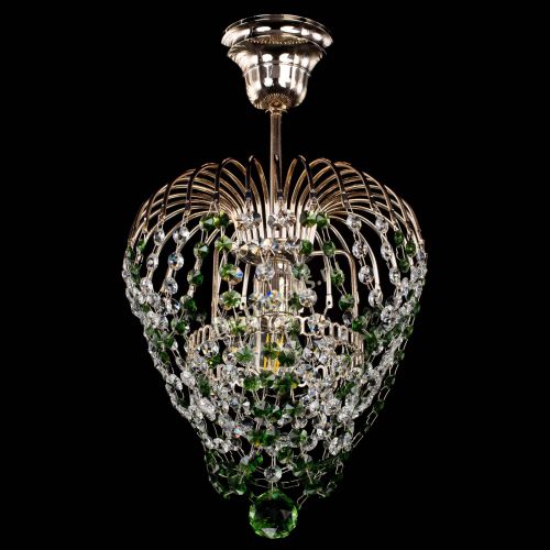 Люстра Малинка обтикон зеленая в Самаре Гусь Хрустальный