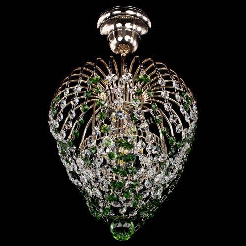 Люстра Малинка обтикон зеленая в Самаре Гусь Хрустальный