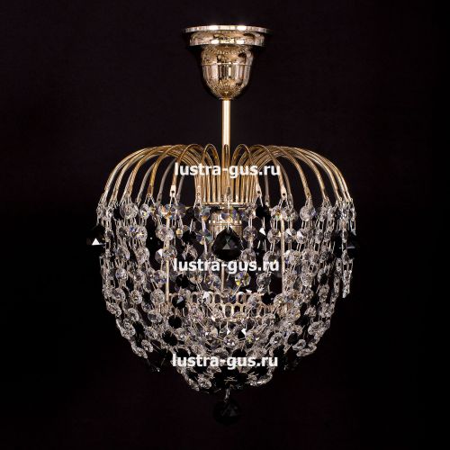Люстра Малинка шар черная в Самаре Гусь Хрустальный