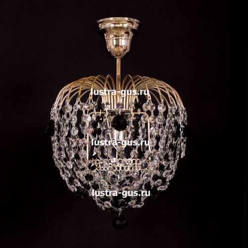 Люстра Малинка шар черная в Самаре Гусь Хрустальный
