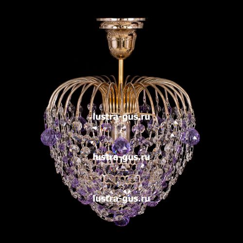 Люстра Малинка шар фиолетовая в Самаре Гусь Хрустальный