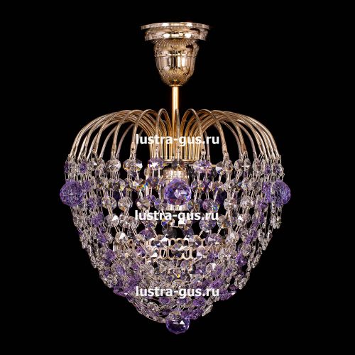 Люстра Малинка шар фиолетовая в Самаре Гусь Хрустальный