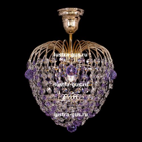 Люстра Малинка шар фиолетовая в Самаре Гусь Хрустальный