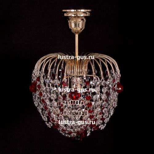 Люстра Малинка шар красная в Самаре Гусь Хрустальный