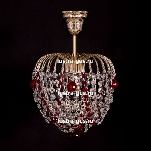 Люстра Малинка шар красная в Самаре Гусь Хрустальный