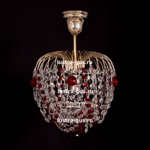 Люстра Малинка шар красная в Самаре Гусь Хрустальный