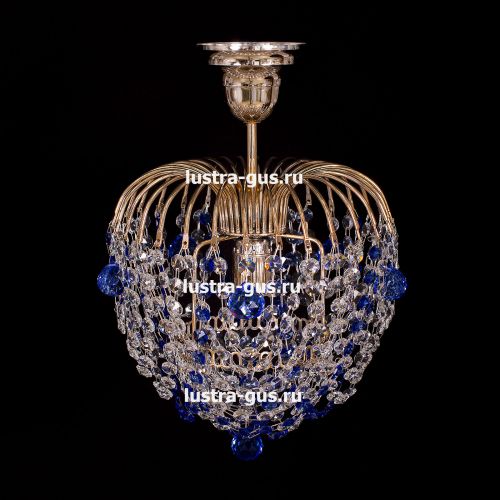 Люстра Малинка шар синяя в Самаре Гусь Хрустальный