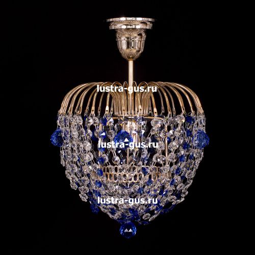 Люстра Малинка шар синяя в Самаре Гусь Хрустальный