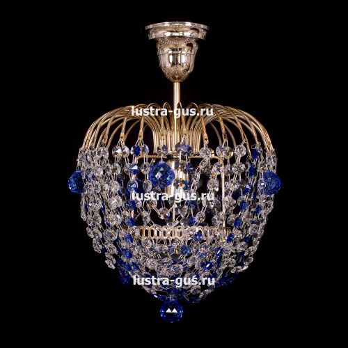 Люстра Малинка шар синяя в Самаре Гусь Хрустальный