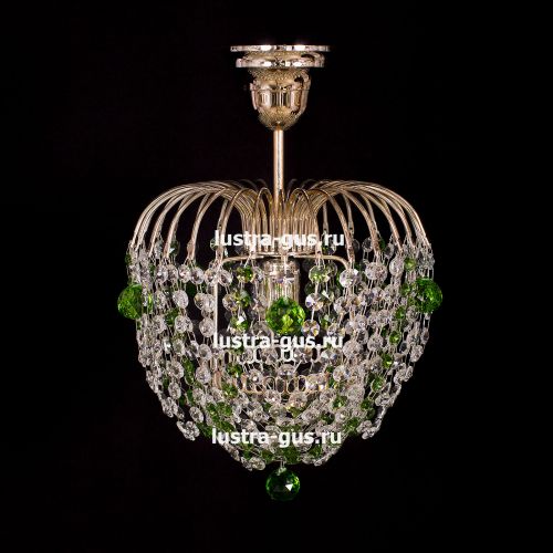 Люстра Малинка шар зеленая в Самаре Гусь Хрустальный