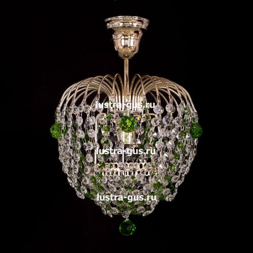 Люстра Малинка шар зеленая в Самаре Гусь Хрустальный