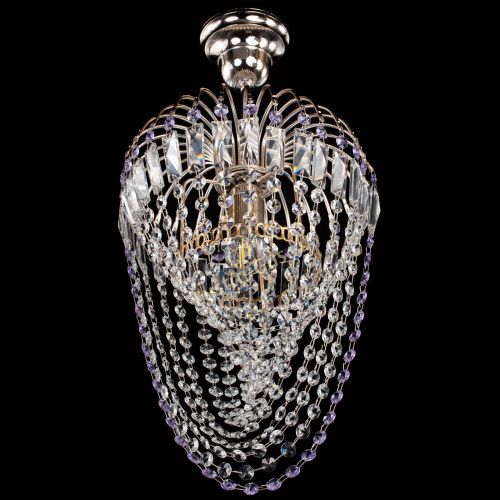 Люстра Малинка Водоворот фиолетовая в Самаре Гусь Хрустальный