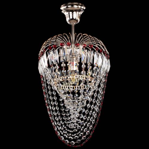 Люстра Малинка Водоворот красная в Самаре Гусь Хрустальный