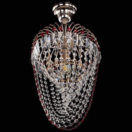 Люстра Малинка Водоворот красная в Самаре Гусь Хрустальный
