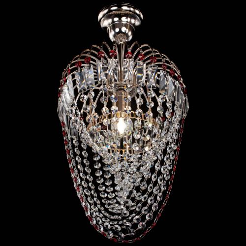 Люстра Малинка Водоворот красная в Самаре Гусь Хрустальный