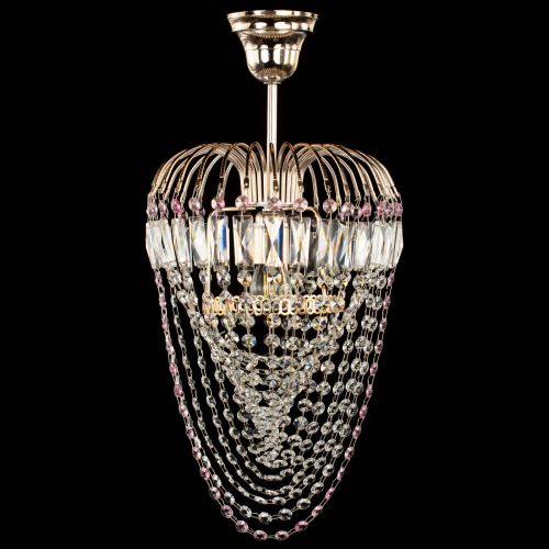 Люстра Малинка Водоворот розовая в Самаре Гусь Хрустальный