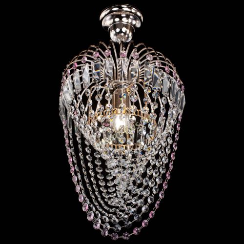 Люстра Малинка Водоворот розовая в Самаре Гусь Хрустальный