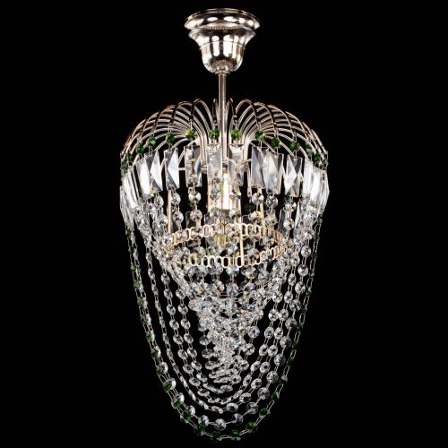 Люстра Малинка Водоворот зеленая в Самаре Гусь Хрустальный
