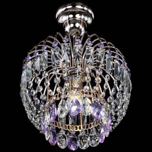 Люстра Малинка фиолетовая в Самаре Гусь Хрустальный