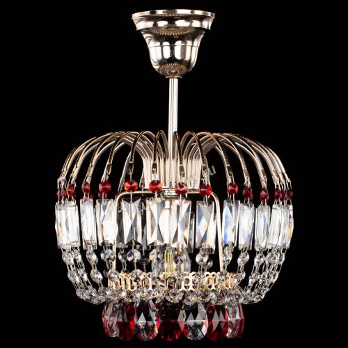 Люстра Малинка красная в Самаре Гусь Хрустальный