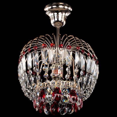 Люстра Малинка красная в Самаре Гусь Хрустальный