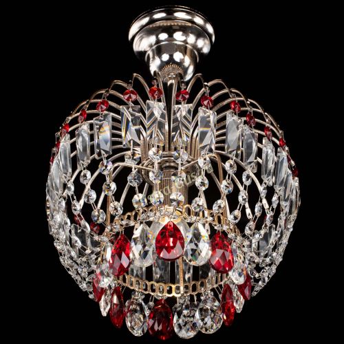 Люстра Малинка красная в Самаре Гусь Хрустальный