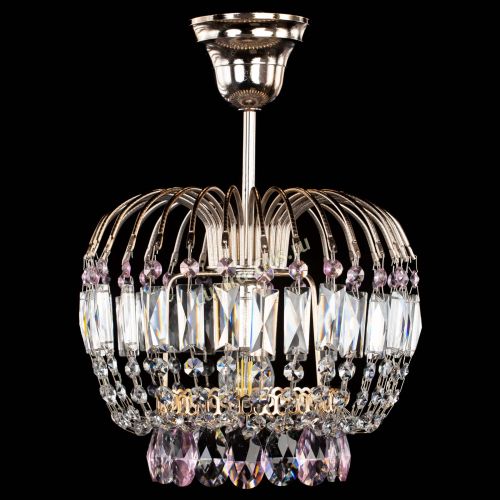 Люстра Малинка розовая в Самаре Гусь Хрустальный