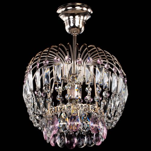 Люстра Малинка розовая в Самаре Гусь Хрустальный