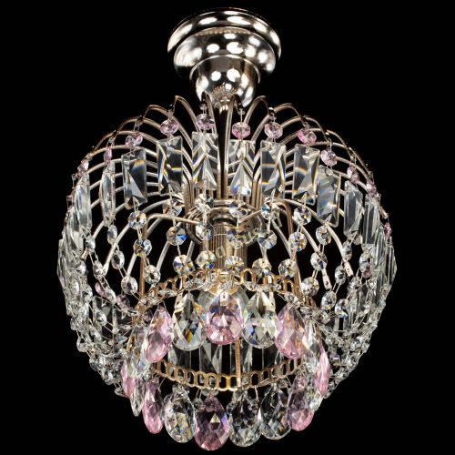 Люстра Малинка розовая в Самаре Гусь Хрустальный