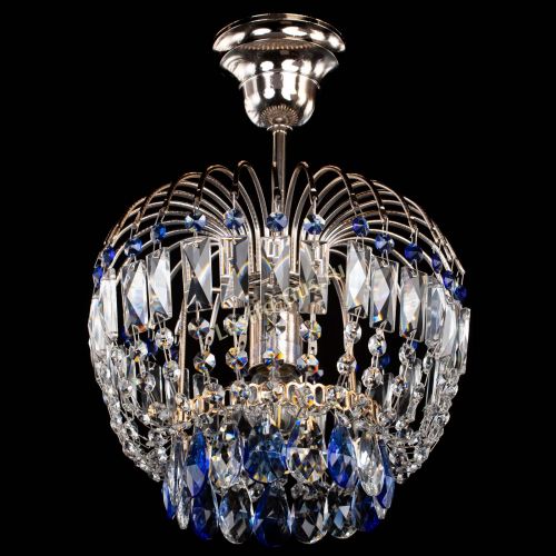 Люстра Малинка синяя в Самаре Гусь Хрустальный