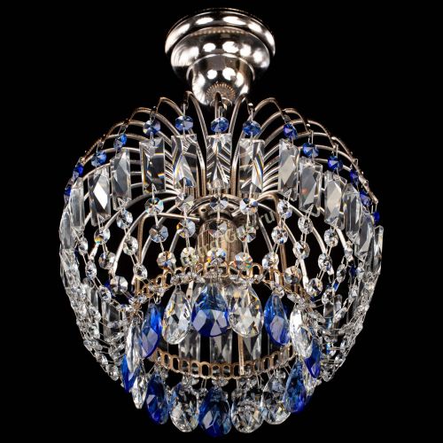 Люстра Малинка синяя в Самаре Гусь Хрустальный