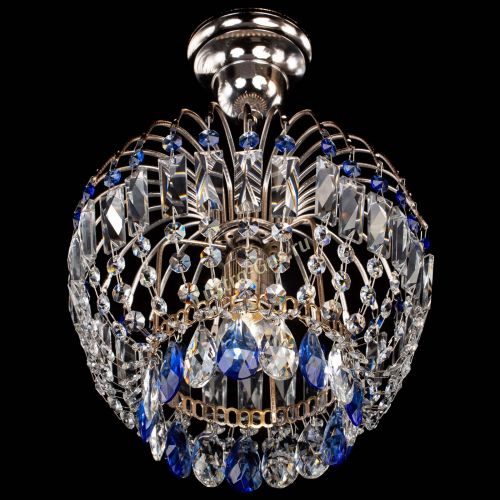 Люстра Малинка синяя в Самаре Гусь Хрустальный